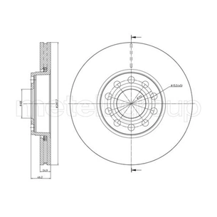 Гальмівний диск METELLI 23-0745C зображення 1