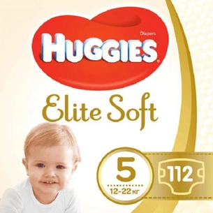 Підгузки Huggies Elite Soft 5 (12-22 кг) 112 шт (5029054566237) зображення 1