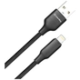 Дата кабель USB 2.0 AM to Lightning 2.0m 3A TPE embossed black ColorWay (CW-CBUL102-BK) - зменшене зображення 2