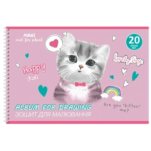 Альбом для малювання Maxi А4 на спіралі 20 аркушів, 100г/м2 (MX60922) зображення 1