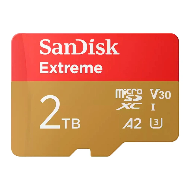 Карта пам'яті SanDisk 2TB microSDXC class 10 UHS-I U3 V30 A2 Extreme (SDSQXAV-2T00-GN6MA) - picture 1