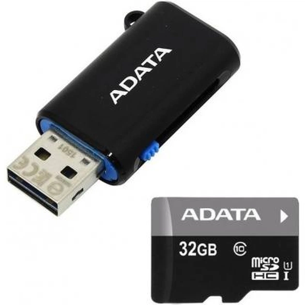 Карта пам'яті ADATA 32GB microSD class 10 UHS-I (AUSDH32GUICL10-ROTGMBK) - изображение 1