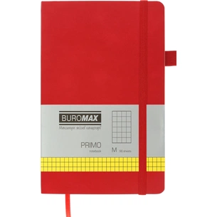 Книга записная Buromax Primo 125x195 мм 96 листов в клетку обложка из искусственной кожи Красная (BM.291161-05) изображение 1