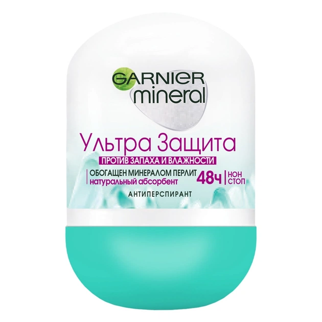 Антиперспирант Garnier Mineral Ультразащита роликовый 50 мл (3600541448483) - изображение 1