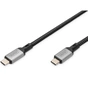Дата кабель USB-C to USB-C 1.0m USB 4.0 black Digitus (DB-300443-010-S) - зменшене зображення 1