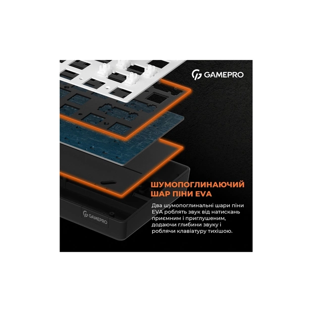 Клавіатура GamePro MK130G Pro Outemu Red Switch Hot-Swap 60 RGB USB/Wireless/Bluetooth Black (MK130G Pro) - picture 8
