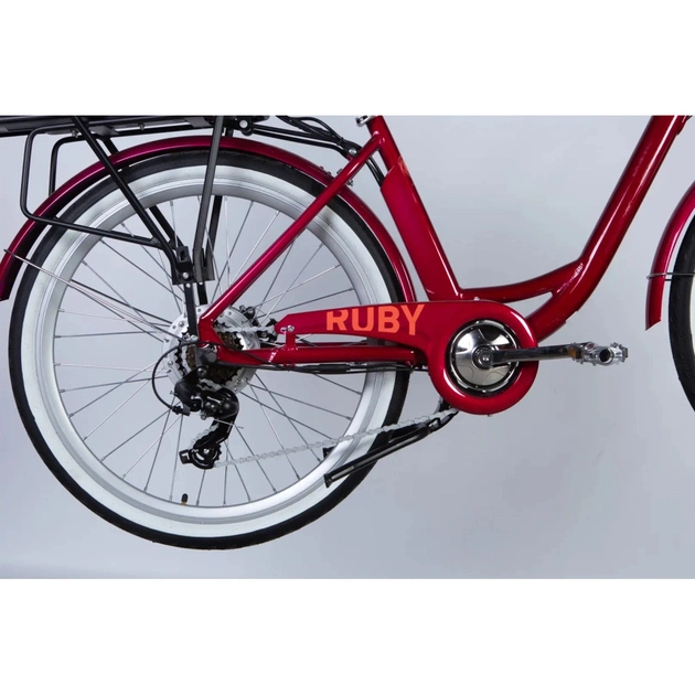Електровелосипед Dorozhnik 26" eRUBY DD FR рама-17" 36B 13А*г 500Вт 2026 бордовий (ELB-D-26-301) - picture 5