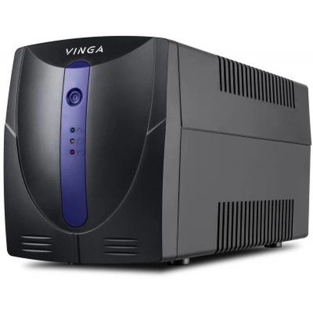 Пристрій безперебійного живлення Vinga LED 800VA plastic case (VPE-800P) - зображення 1