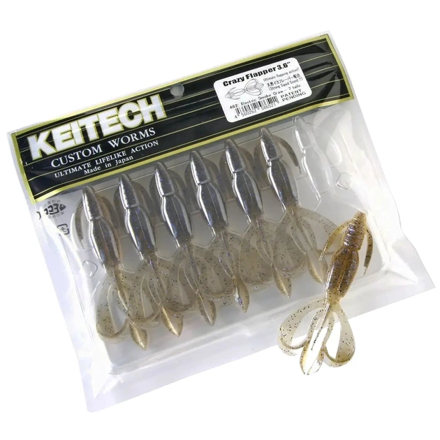 Силікон рибальський Keitech Crazy Flapper 2" (8 шт/уп) PAL11 Rotten Carrot (1551.14.72) - picture 2