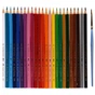 Карандаши цветные Faber-Castell акварельні, 24 кольори + пензлик в картонній коробці (114425) (1408) - уменьшенное изображение 3