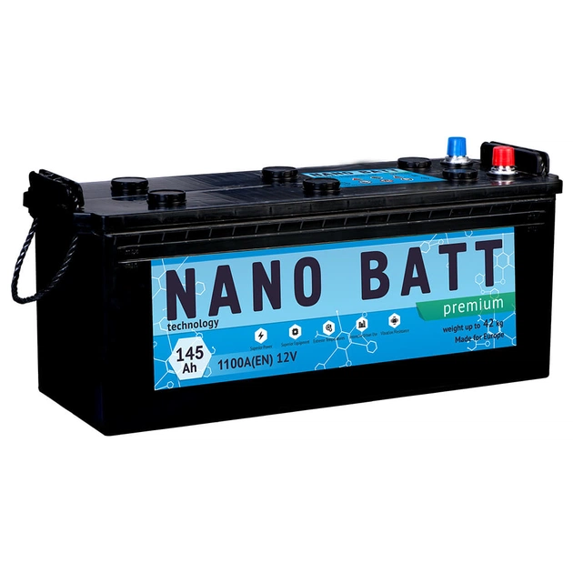 Акумулятор автомобільний NANO BATT Premium - 145 (евробанка) - изображение 1