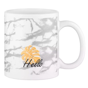 Чашка Ardesto Hello, 330мл, кераміка, біло-сіра (AR3048WG) зображення 1