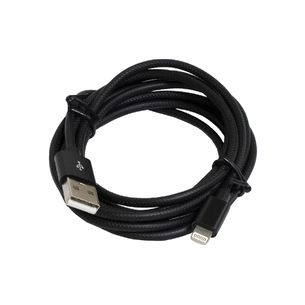 Дата кабель USB 2.0 AM to Lightning 2.0m 2.4A black Patron (CAB-PN-LIGHT-2M-B) зображення 1