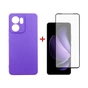 Чохол до мобільного телефона Dengos Oppo Reno13 F Case Carbon + Glass (Purple) (DG-KM-151) - зменшене зображення 1