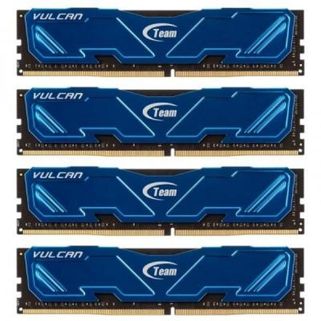 Модуль пам'яті для комп'ютера DDR4 32GB (4x8GB) 2800 MHz Vulcan Blue Team (TLBED432G2800HC16AQC01) - зображення 1