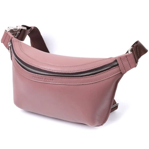 Сумка Grande Pelle Бананка з натуральної шкіри Бежева (22816) зображення 1