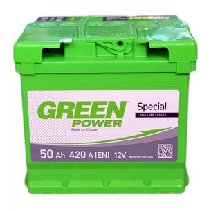 Акумулятор автомобільний GREEN POWER 50Аh (000022354) зображення 1