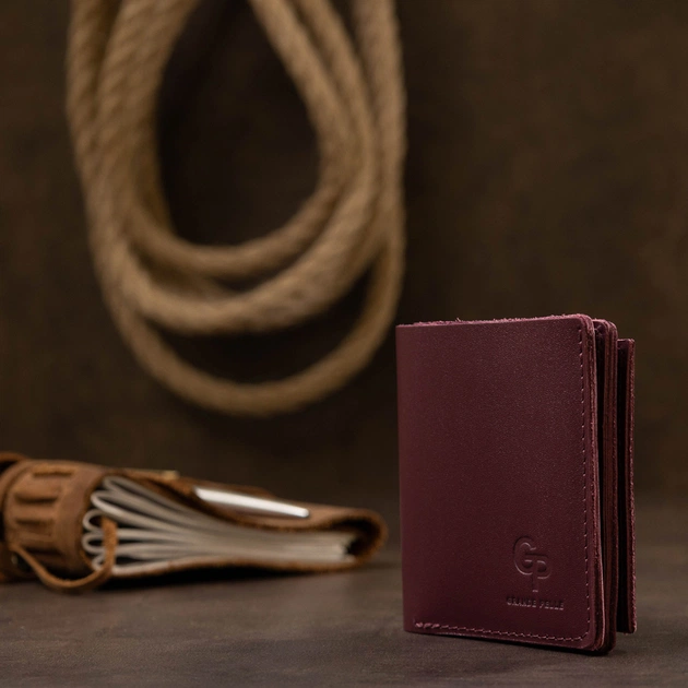 Гаманець Grande Pelle Бордовий (11518) - зображення 9