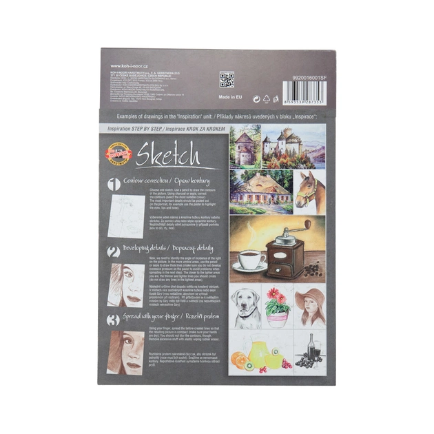Альбом для малювання Koh-i-Noor для скетчів з ескізами А4 20 аркушів (992016) - picture 2