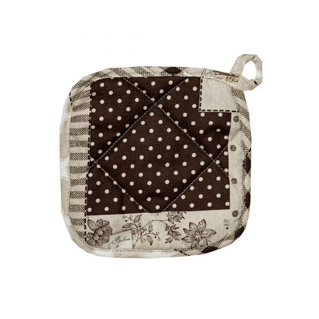 Кухонна прихватка Прованс Печворк коричневий Господиня 20х20 см (031500) - picture 1