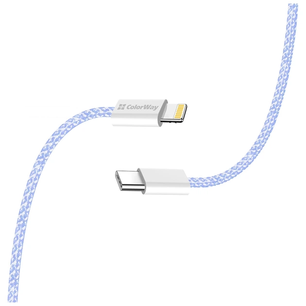 Дата кабель USB-C to Lightning 1.0m 27W purple ColorWay (CW-CBPDCL061-PU) - picture 6