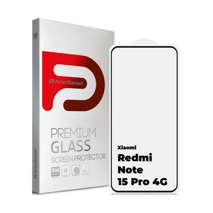 Скло захисне Armorstandart Edge Glue Curved Xiaomi Redmi Note 15 Pro 4G (ARM90804) зображення 1