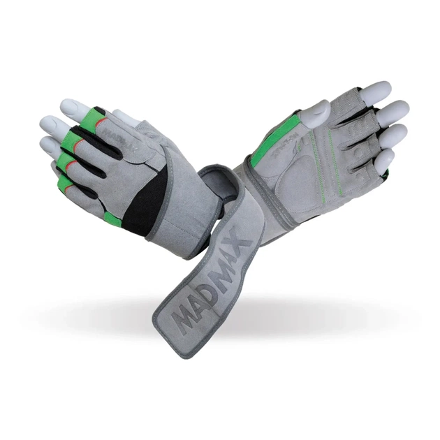 Рукавички для фітнесу MadMax MFG-860 Wild Grey/Green S (MFG-860_S) - зображення 1