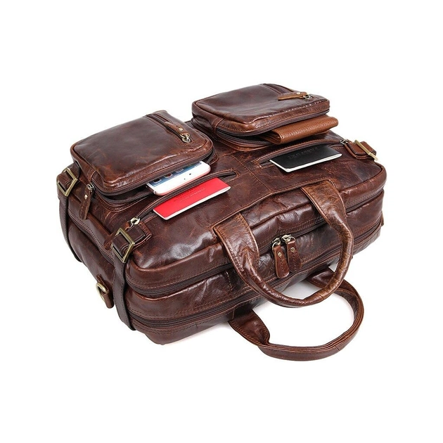 Сумка Vintage Коричневая (14590) - изображение 7