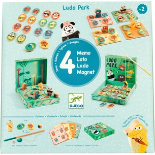 Настільна гра Djeco Набір ігор 4 в 1 Лудопарк (DJ01698) зображення 1