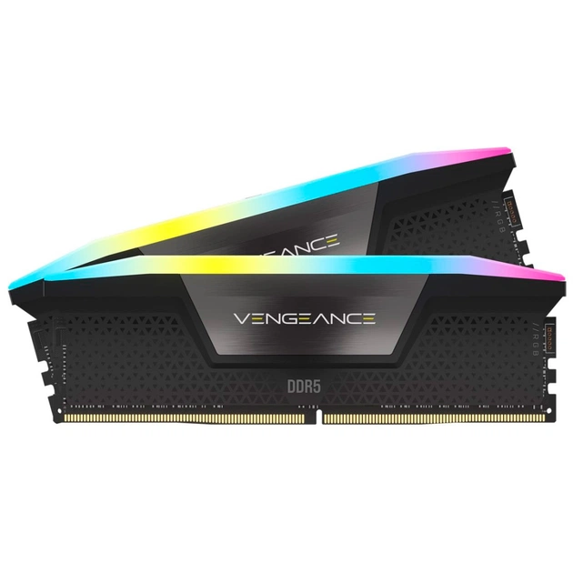 Модуль пам'яті для комп'ютера DDR5 32GB (2x16GB) 5600 MHz Vengeance RGB Corsair (CMH32GX5M2B5600C36K) - зображення 1