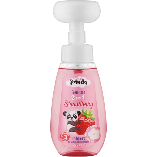 Детское мыло Small Panda Strawberry пінка 300 мл (4820217132877) - изображение 1