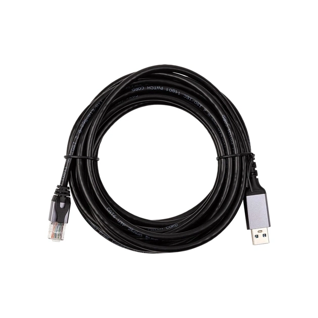 Дата кабель USB AM to RJ45 Ethernet 5.0m CAT6 UTP PowerPlant (CA915002) - зображення 1