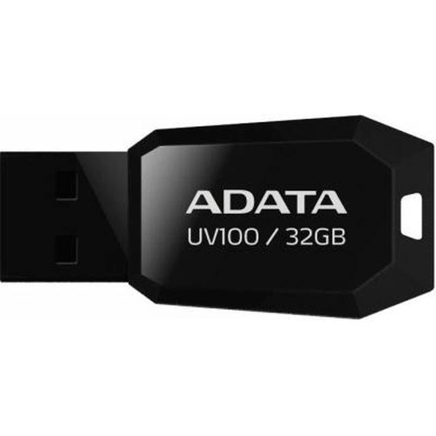 USB флеш накопичувач ADATA 32GB DashDrive UV100 Black USB 2.0 (AUV100-32G-RBK) - изображение 1