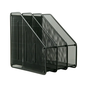 Лоток для паперів Axent вертикальний 3-в-1, металевий, чорний (2128-01-A) зображення 1