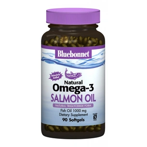 Жирні кислоти Bluebonnet Nutrition Натуральна Омега-3 з лососевих Жира, 90 желатинових (BLB0952) зображення 1