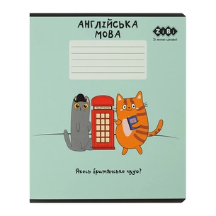 Зошит ZiBi предметний CUTE CAT, 36 аркушів, клітинка, англійська (ZB.1731-38) зображення 1