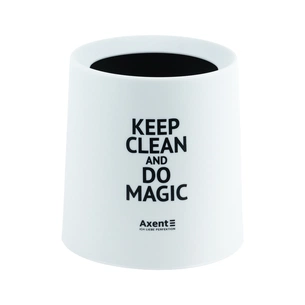 Кошик для паперів Axent Настільний контейнер для сміття, круглий, білий (2131-21-A) зображення 1