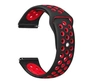 Ремінець BeCover Nike Style для Xiaomi Amazfit Bip/Bip Lite/Bip S Lite/GTR 42mm/GTS/TicWatch S2/TicWatch E Black-Red (705704) - уменьшенное изображение 1
