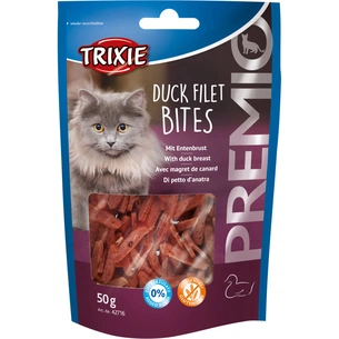 Ласощі для котів Trixie Premio Duck Filet Bites філе качки сушене 50 г (4011905427164) зображення 1