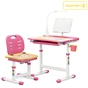 Парта зі стільцем Evo-kids (стіл+стілець+полиця+лампа) Pink (Evo-17 PN Ergo) - зменшене зображення 3
