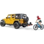 Спецтехніка Bruder Джип Jeep Rubicon з фігуркою велосипедиста на спортивному мо (02543) - зменшене зображення 4
