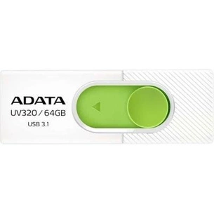USB флеш накопичувач ADATA 64GB UV320 White/Green USB 3.1 (AUV320-64G-RWHGN) зображення 1