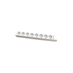 Силовий блок 19" 1U 8xSchuko, вилка IEC C14, кабель 3м. Conteg (DP-RP-08-SCHUF-IEEC14) изображение 1