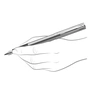 Ручка пір'яна Waterman ALLURE Chrome CT  FP F + Картриджі Mini блістер (13 314b2) - зменшене зображення 5