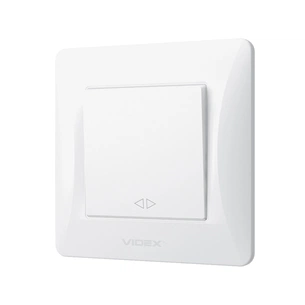 Перемикач Videx BINERA 1кл проміжний білий (VF-BNSW1) изображение 1