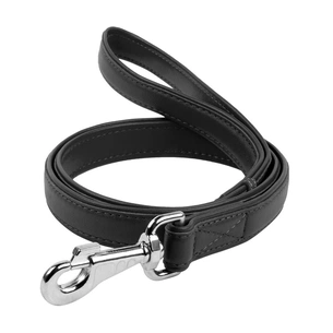Повідець для собак WAUDOG Glamour шкіряний M-XXL чорний (33761) зображення 1