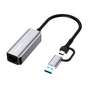 Адаптер USB-C + USB A to RJ45 Ethernet 1000Mbps ColorWay (CW-AD-CRG) - зменшене зображення 1