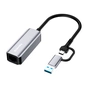 Адаптер USB-C + USB A to RJ45 Ethernet 1000Mbps ColorWay (CW-AD-CRG) - preview 1
