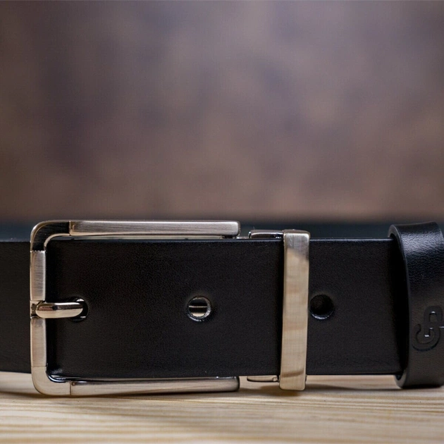 Ремінь Grande Pelle Шкіряний Чорний (00249) - зображення 9