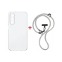Чохол до мобільного телефона Dengos Case + Cross-body Strap Samsung Galaxy A37 Clear+Grey (DG-KM-CCRB-05) - зменшене зображення 1